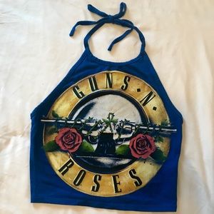 Guns-n-Roses halter crop top